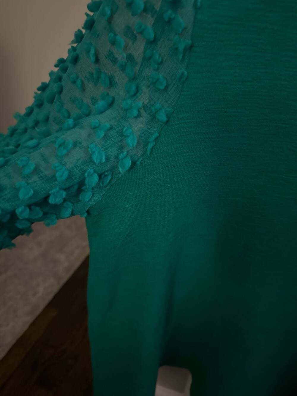 Maeve by Anthropologie Green Textured-Sleeve Knit Top - Picture 4 of 7